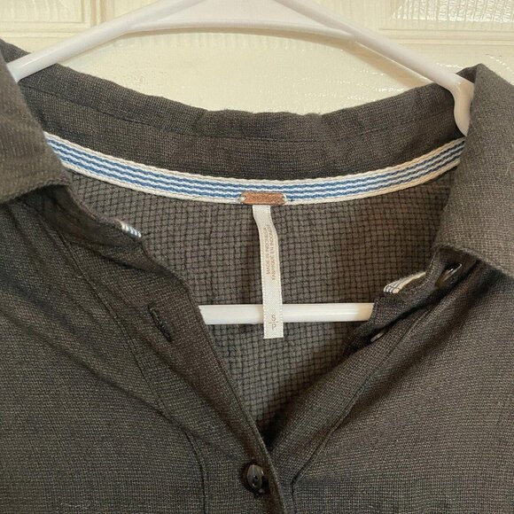 Womens Green Free people size small s button up - Picture 2 of 10